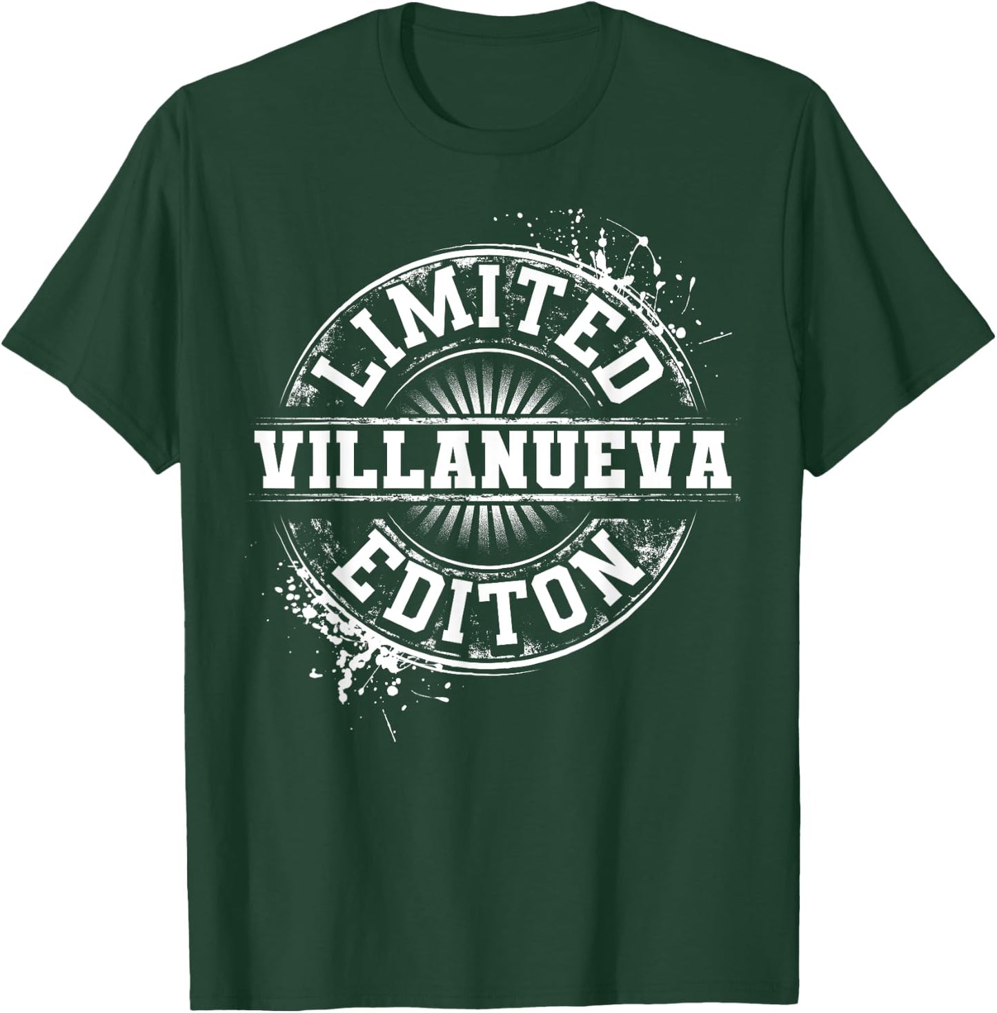 VILLANUEVA Funny Surname Family Tree Birthday Reunion Gift T-Shirt - T-Shirt | Forest