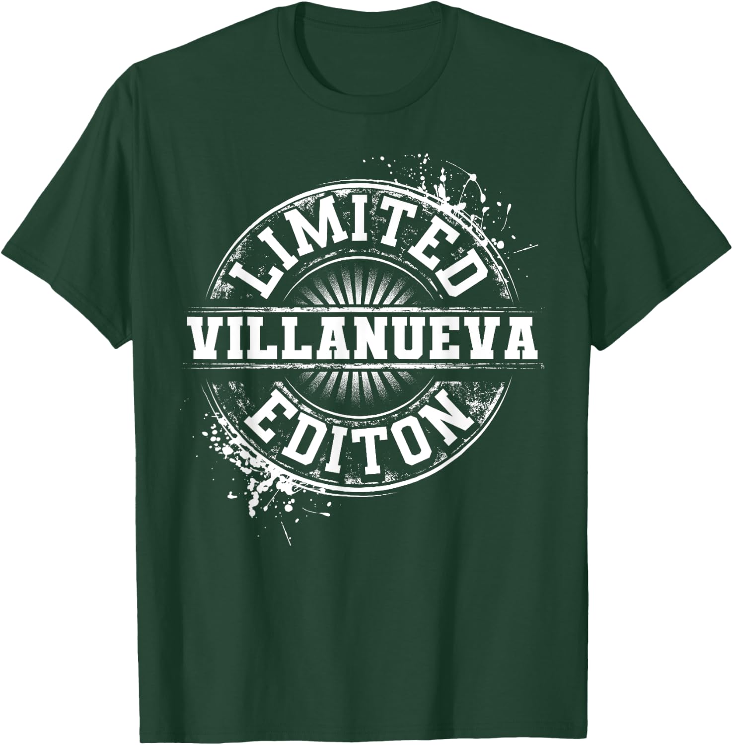 VILLANUEVA Funny Surname Family Tree Birthday Reunion Gift T-Shirt - T-Shirt | Forest