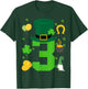 Toddler 3rd Birthday Patricks Day Themed 3 Year Old Boys Kid T-Shirt - T-Shirt | Forest
