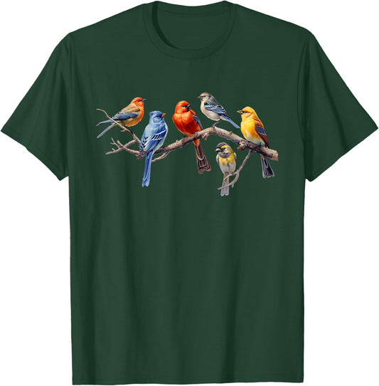 LetMeThinkAboutIt Designs Kids Black Bird Print Modern Classic T-Shirt - T-Shirt | Forest