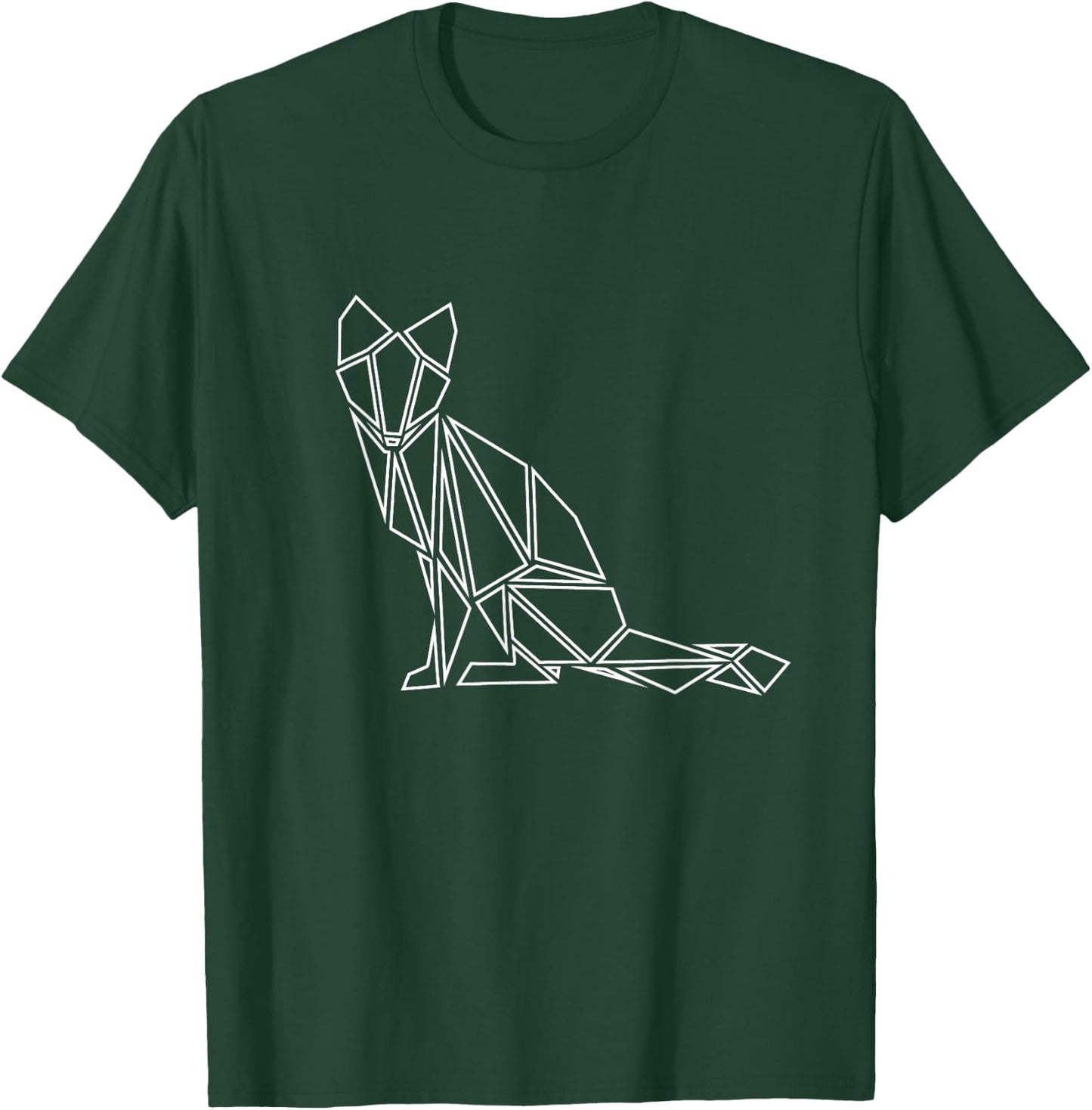 POLYGON FOX forest animal geometric polygon minimalist T-Shirt - T-Shirt | Forest