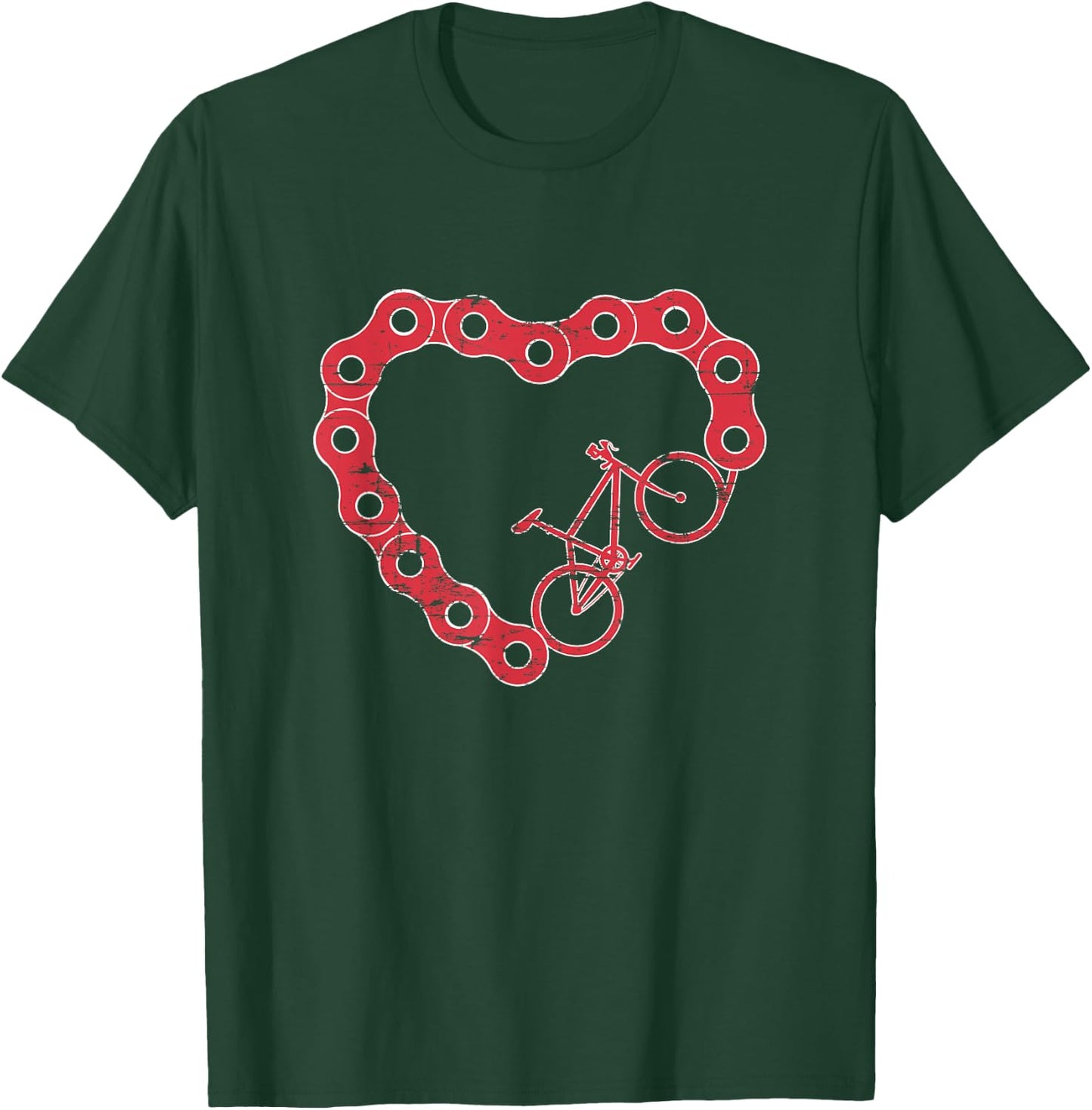 Mountain Bike Cyclist Valentines Day Gifts Bicycle T-Shirt - T-Shirt | Forest