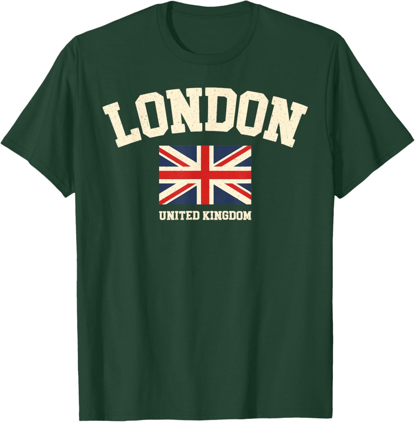 Vintage London England United Kingdom Souvenir Retro Graphic T-Shirt - T-Shirt | Forest