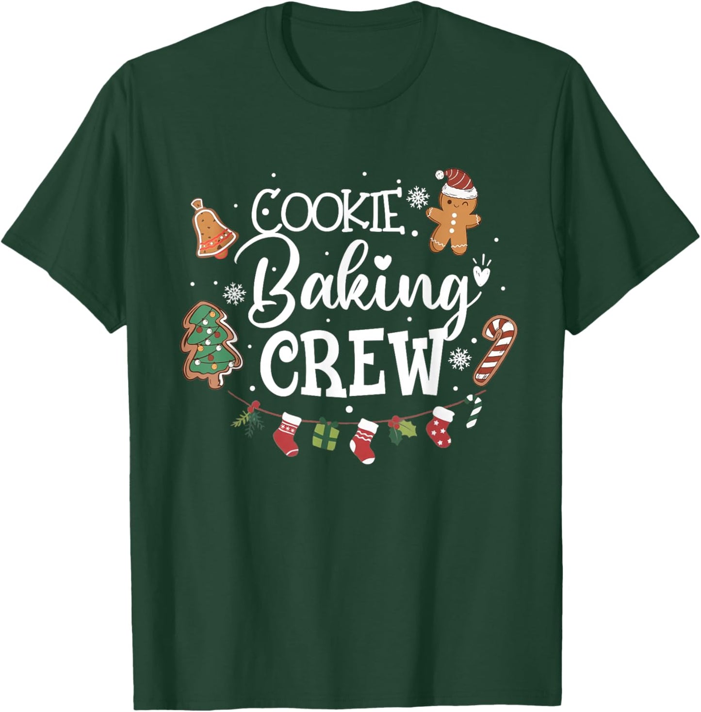 Christmas Cookie Baking Crew Family Baking Team Christmas T-Shirt - T-Shirt | Forest