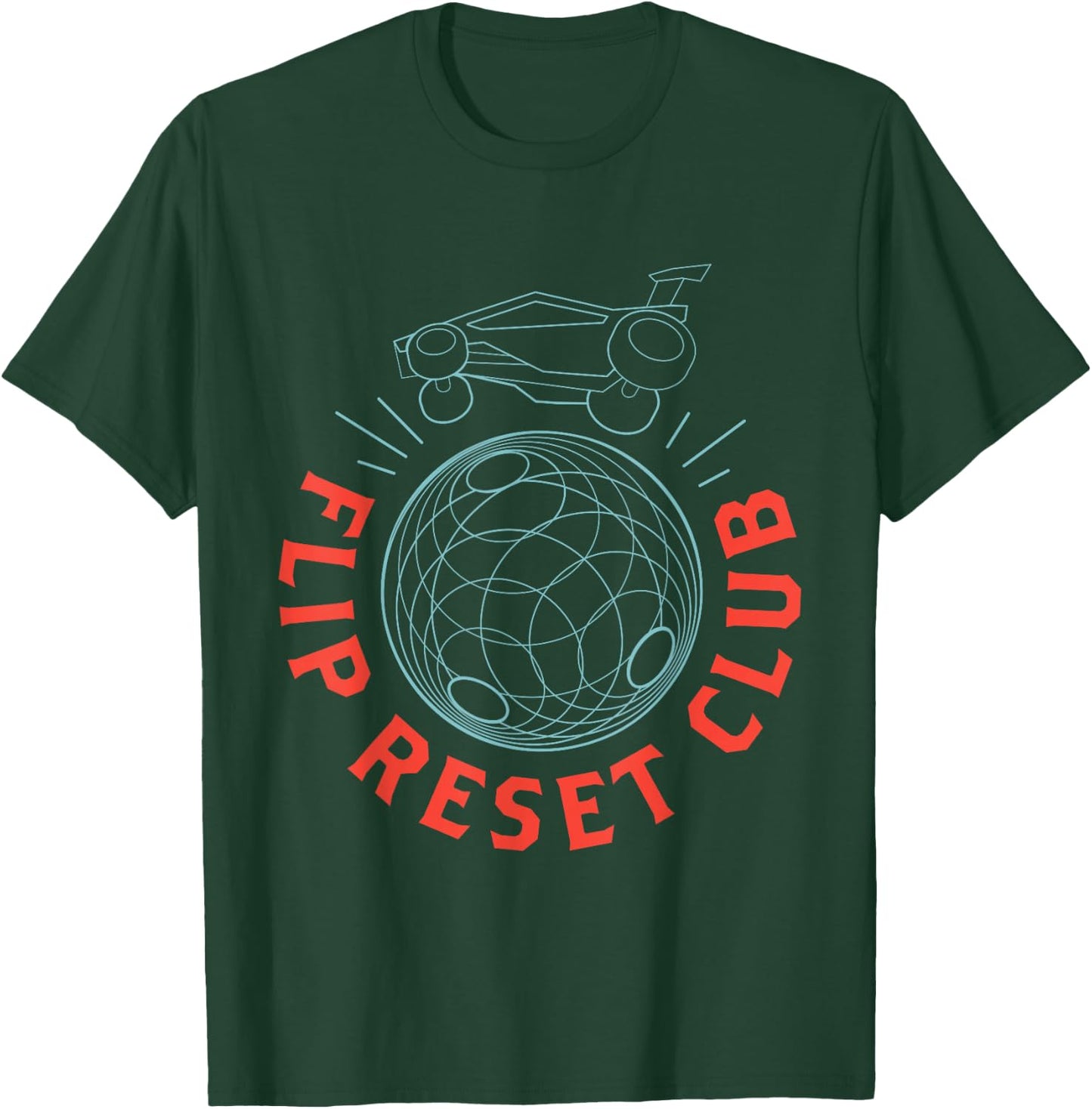 Simple Rocket Soccer League, Flip Reset Club, Clean Design T-Shirt - T-Shirt | Forest