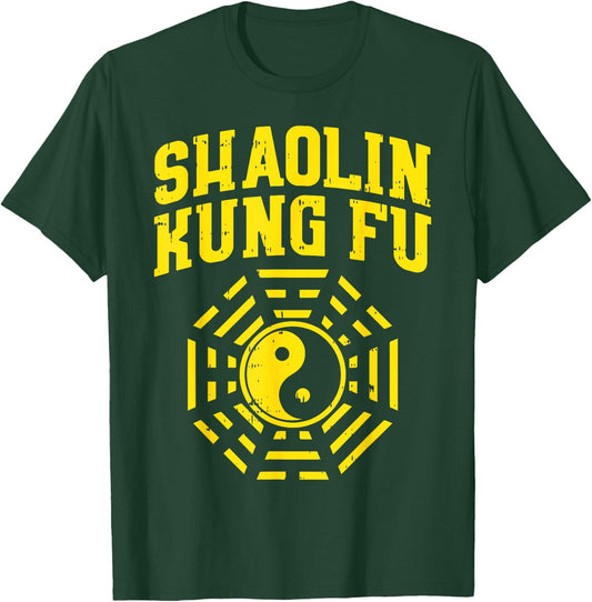 Shaolin Kung Fu Ying Yang Symbol Chinese Martial Arts Gift T-Shirt - T-Shirt | Forest