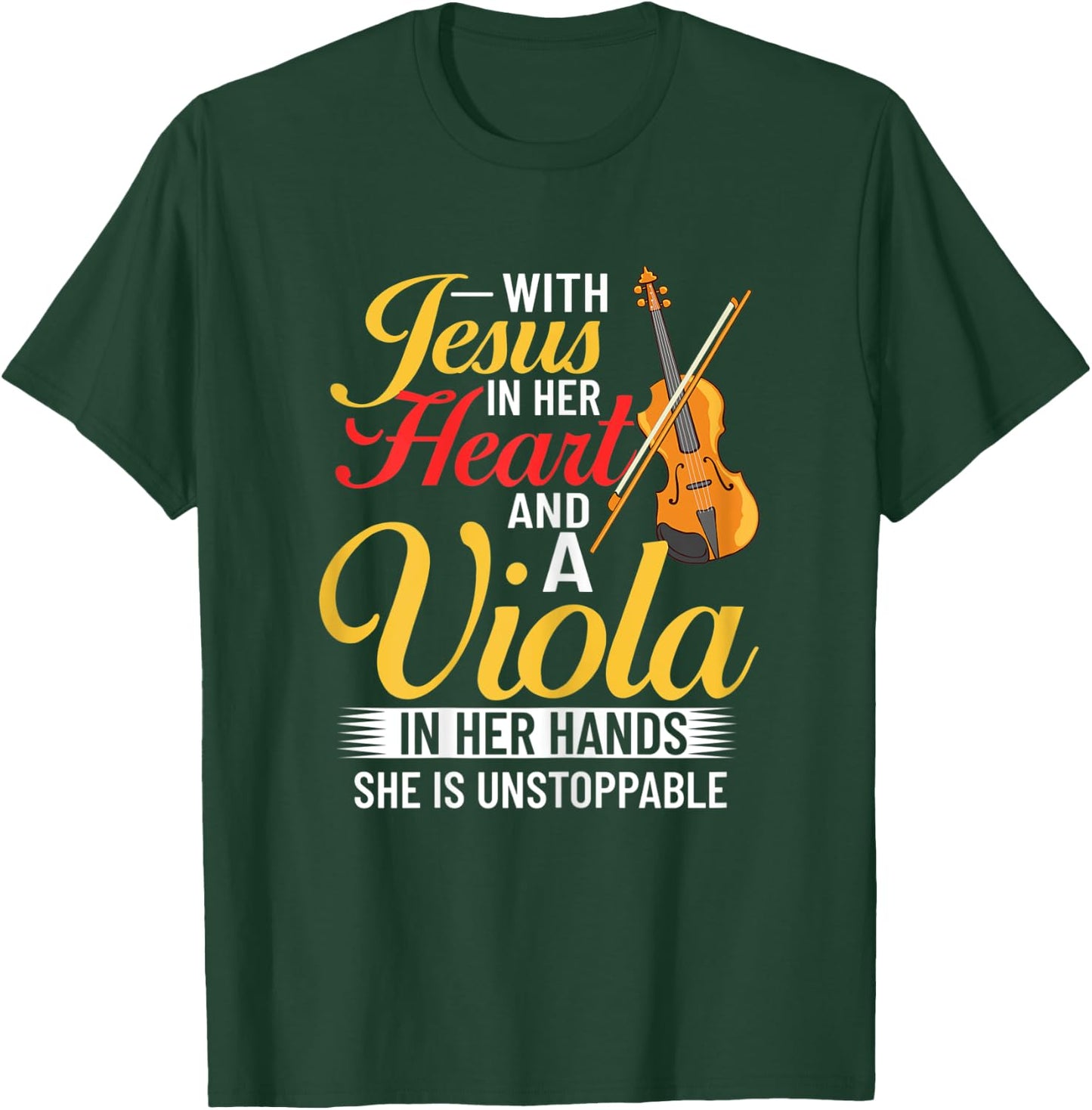 Viola Instrument Music Notes Player Lesson Beginner T-Shirt - T-Shirt | Forest