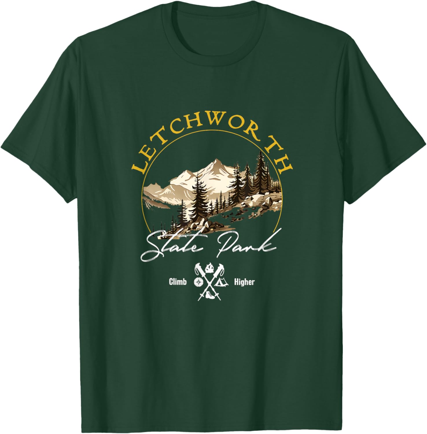Letchworth State Park Retro Vintage Apparel - Souvenir T-Shirt - T-Shirt | Forest