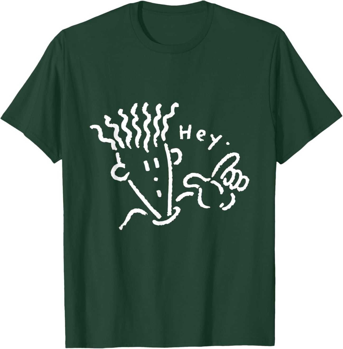 Fido Dido Face Hey Point T-Shirt - T-Shirt | Forest