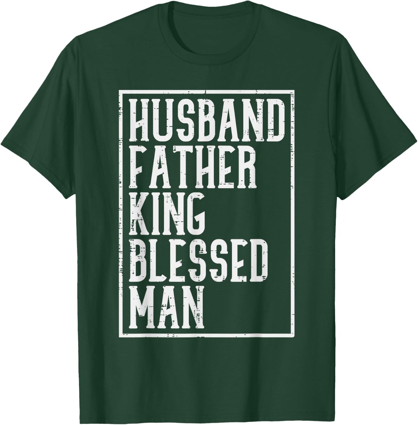 Husband Father King Shirt Blessed Man Black Pride Dad Gift T-Shirt - T-Shirt | Forest