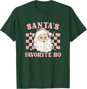 Groovy Funny Christmas Holiday Santas Favorite Ho T-Shirt - T-Shirt | Forest