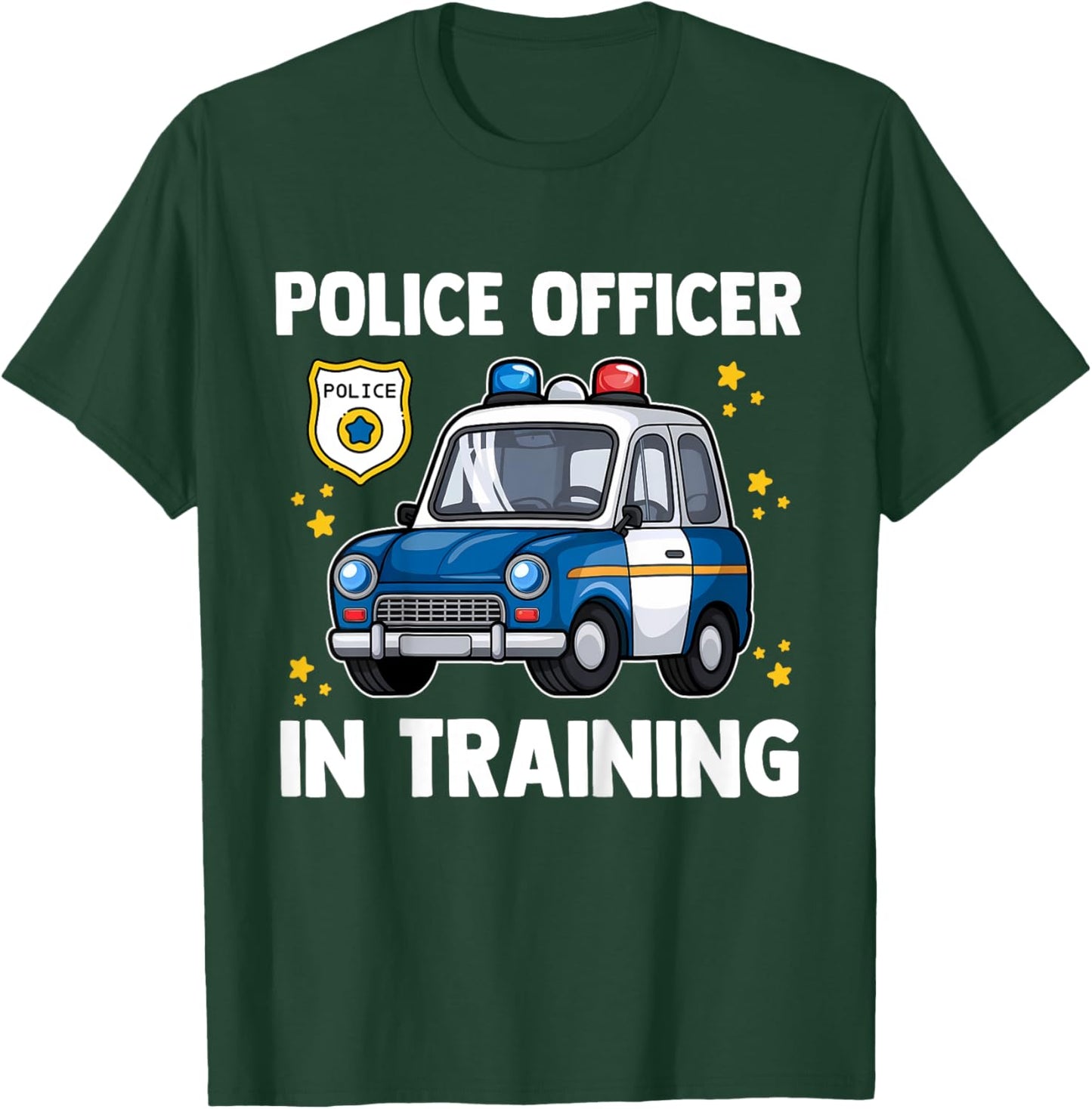 Kids Police Officer In Training Policeman Cop Birthday Youth Boys T-Shirt - T-Shirt | Forest