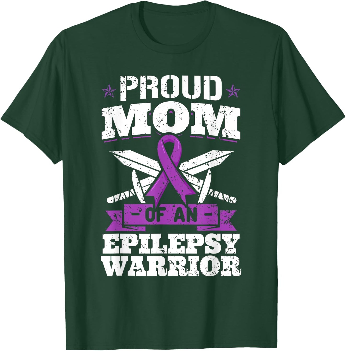 Epilepsy Warrior Mom Epileptic Seizure Disorder Advocate T-Shirt - T-Shirt | Forest