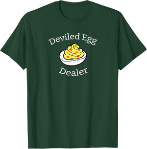 Retro Deviled Egg Dealer Funny Thanksgiving Dinner T-Shirt - T-Shirt | Forest