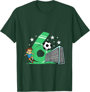 6th Birthday Football Shirt Gift 6 Years Football Player T-Shirt - T-Shirt | Forest