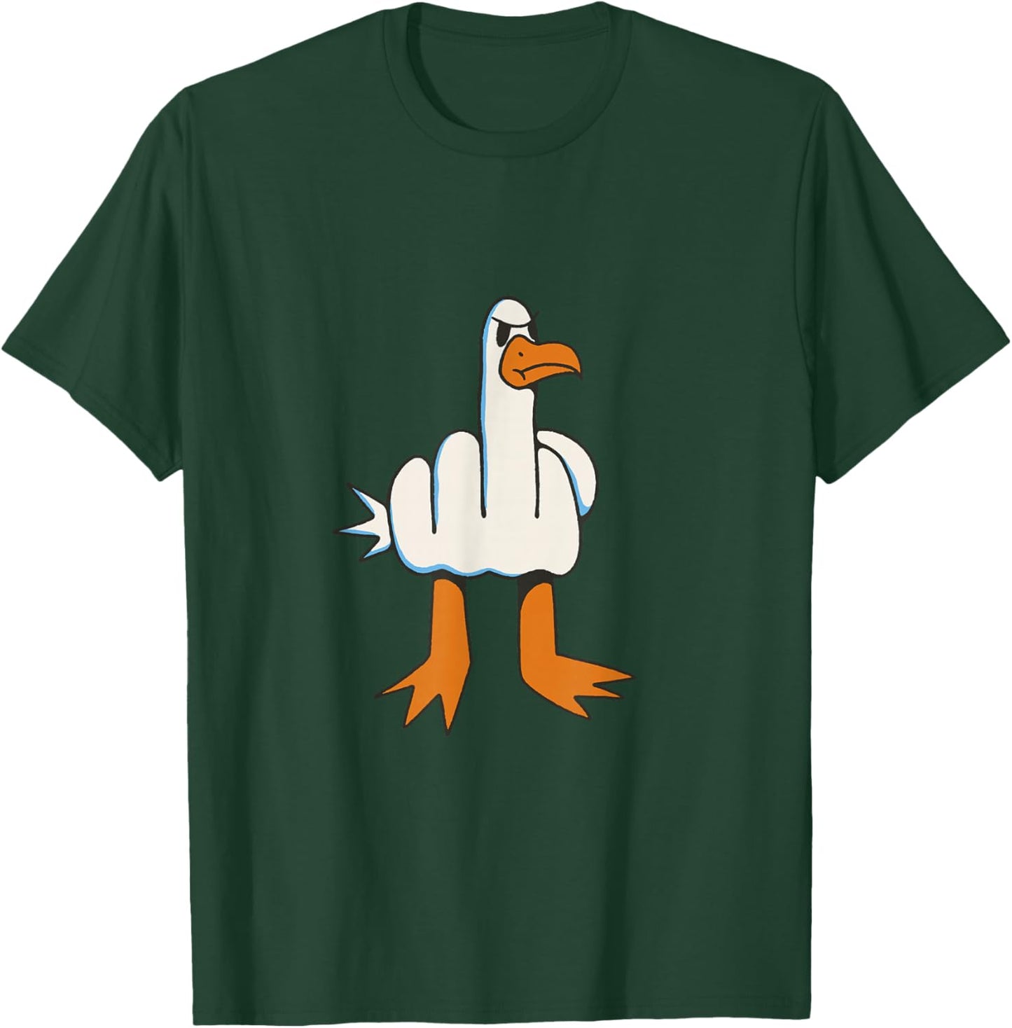 Middle Finger Seagull T-Shirt - T-Shirt | Forest