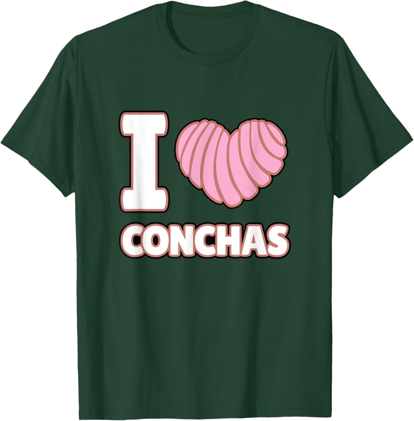 I Love Conchas Mexican Bread Lover Yummy Concha Pan de Dulce T-Shirt - T-Shirt | Forest