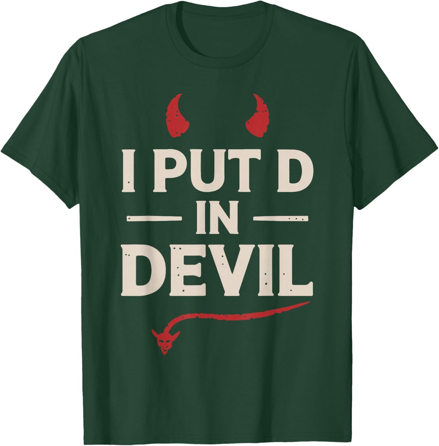I Put D In Devil Funny Halloween Matching Couple Costume T-Shirt - T-Shirt | Forest