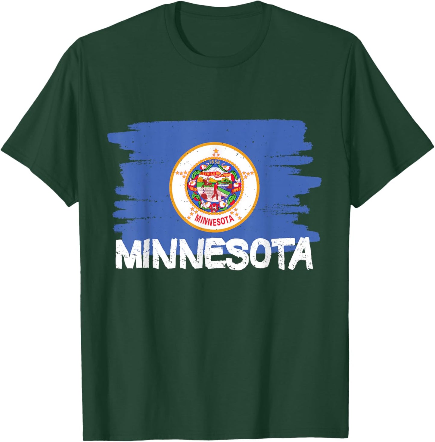Cool Minnesota Flag T-Shirt - T-Shirt | Forest