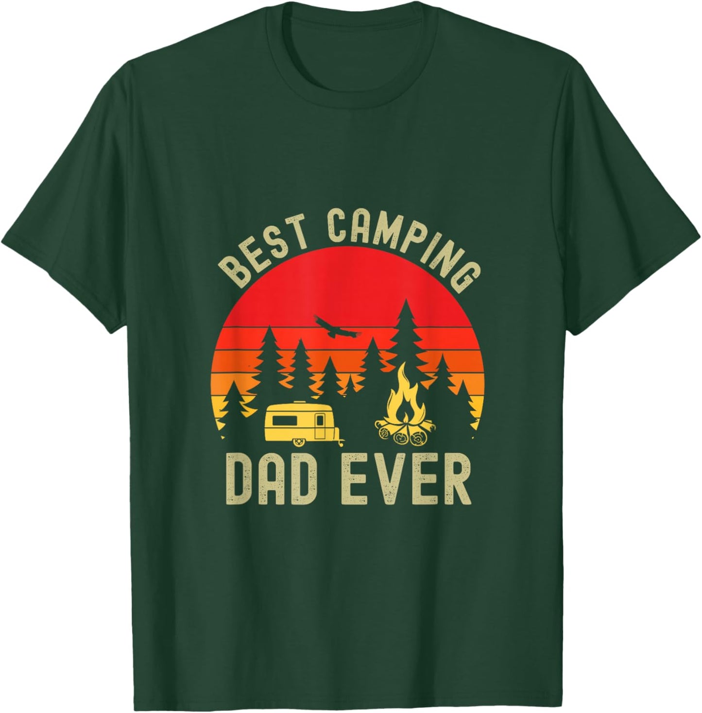 Best Camping Dad Ever Camping Father's Day T-Shirt - T-Shirt | Forest