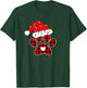 Buffalo Plaid Christmas Paw Dog with Santa hat & Lights Men Women Kids T-Shirt - T-Shirt | Forest