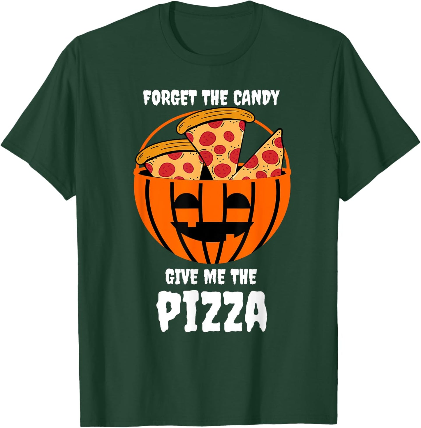 Pizza Pumpkin Jackolantern Costume Easy Halloween Gifts T-Shirt - T-Shirt | Forest