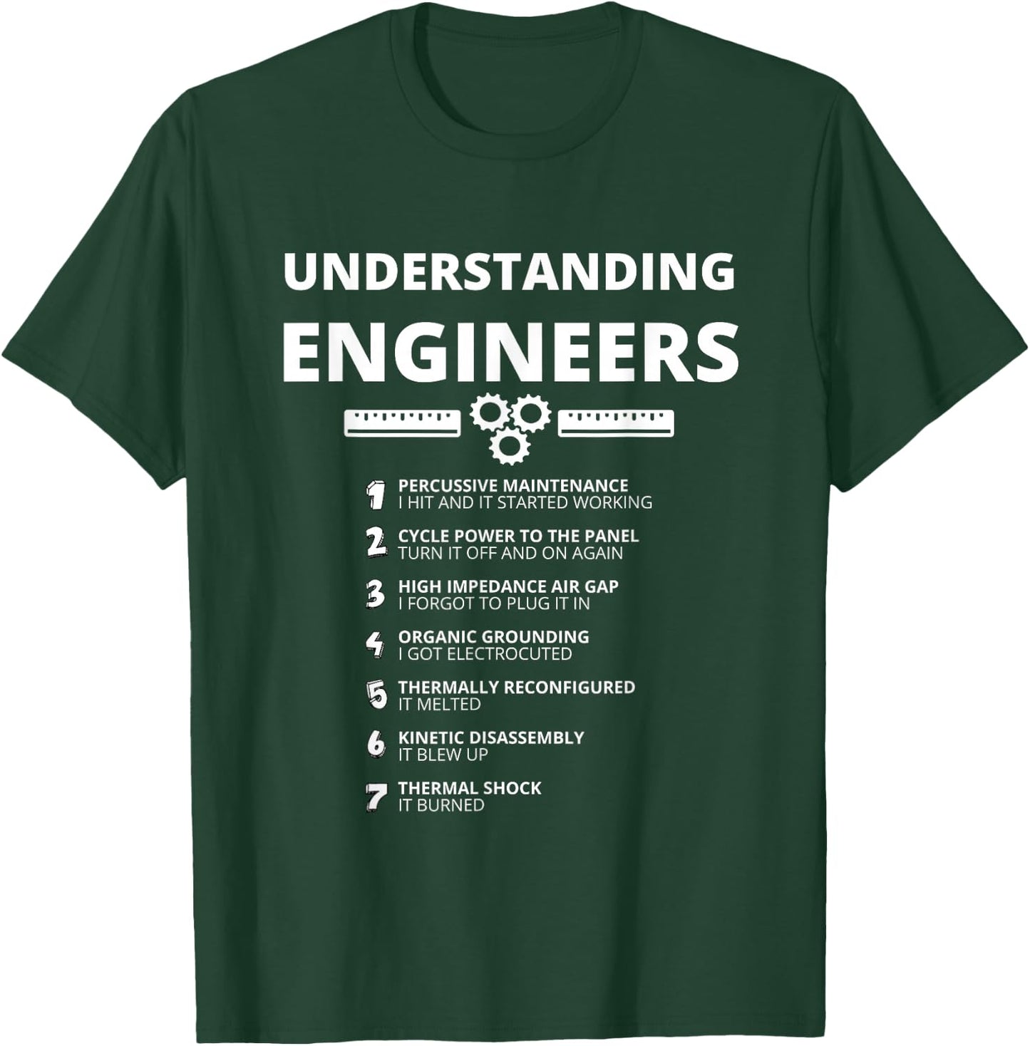 Understanding Engineers - Funny Sarcastic Engineering Gift Small T-Shirt - T-Shirt | Forest