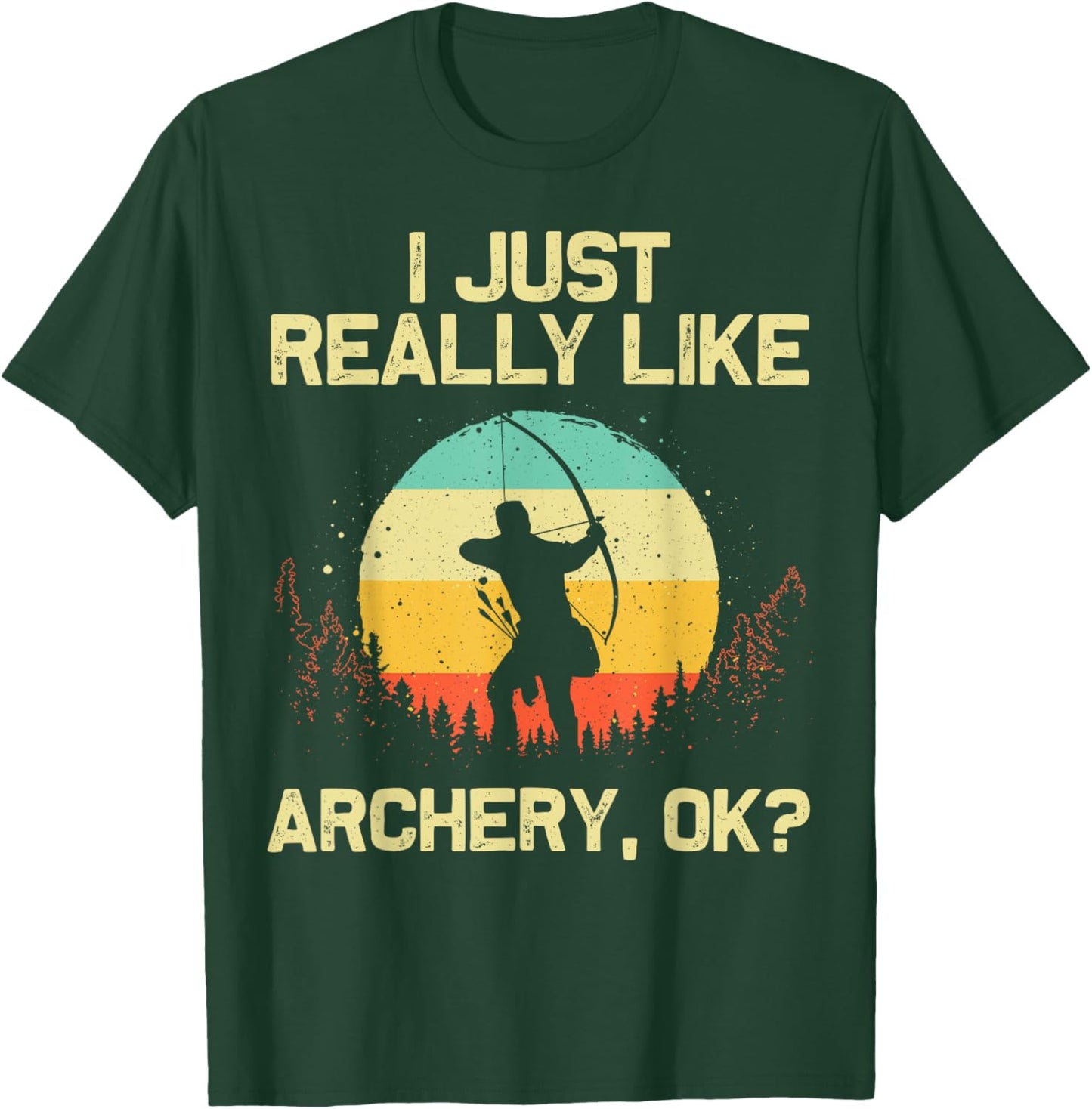Cool Archery Women Bowhunter Archer Arrow Bow Hunter T-Shirt - T-Shirt | Forest