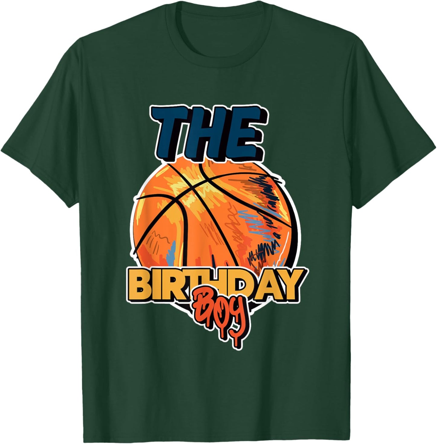 The Birthday Boy Basketball Theme Matching T-Shirt - T-Shirt | Forest