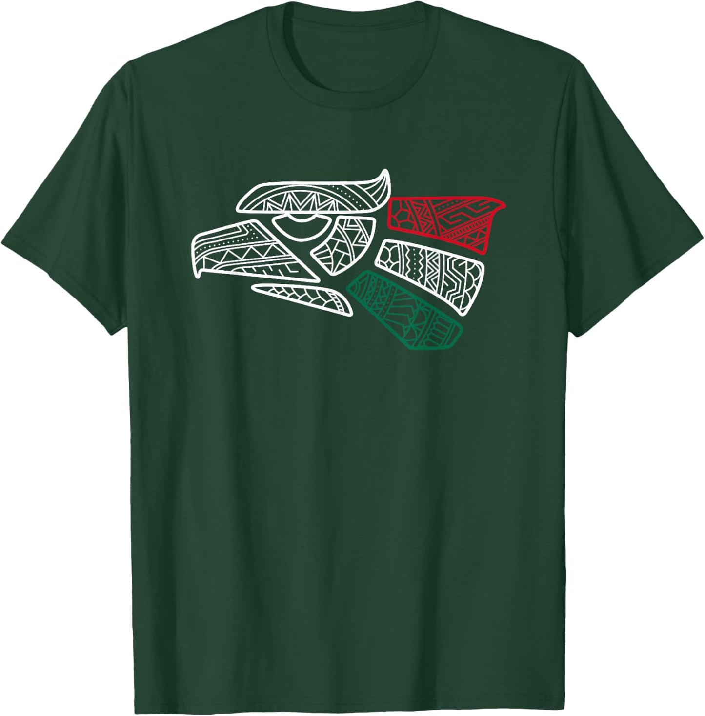 Mexico Flag - Mexican Eagle Aztec Style - Hecho En Mexico T-Shirt - T-Shirt | Forest