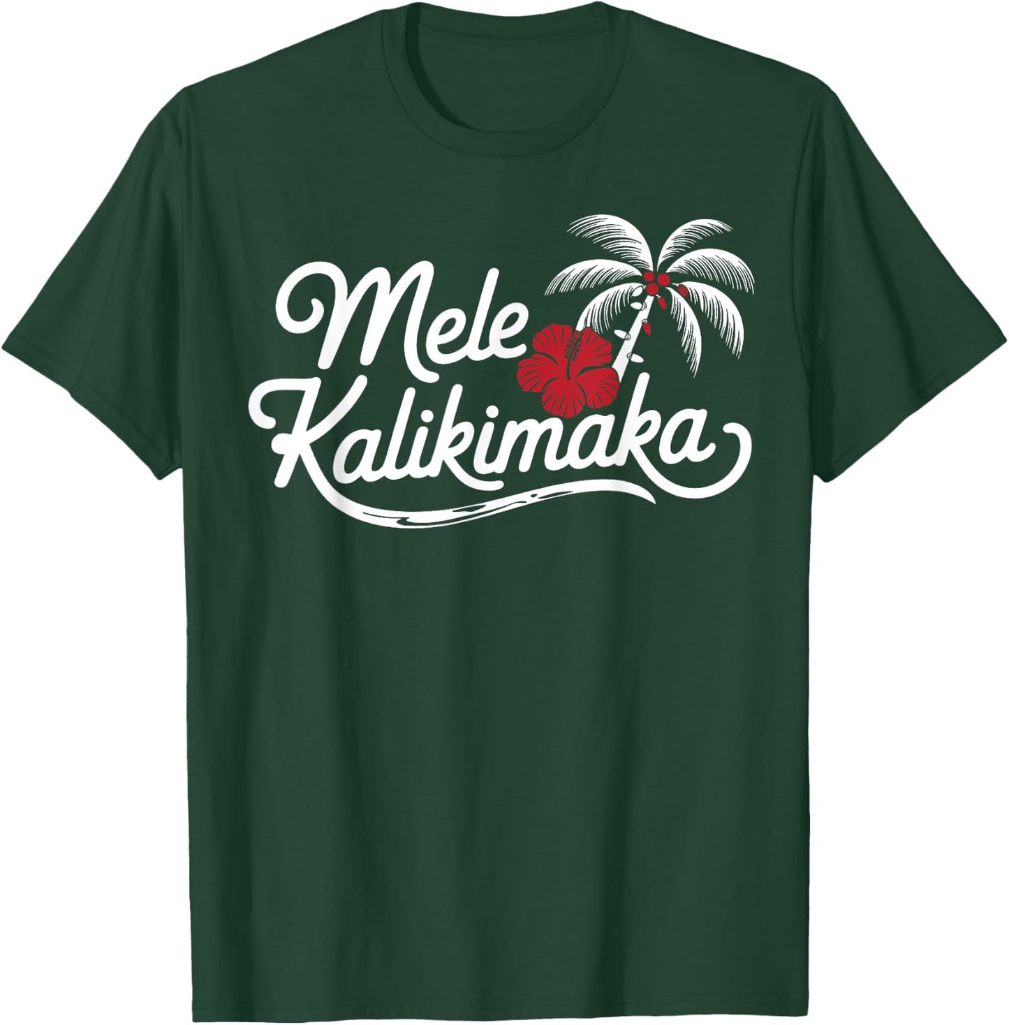 Mele Kalikimaka Tropical Christmas Hawaiian Xmas T-Shirt - T-Shirt | Forest