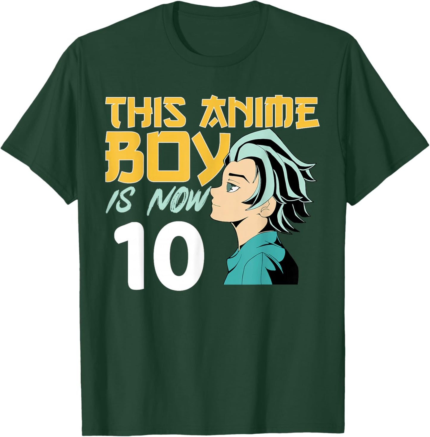 This Anime Boy Is Now 10 Years Old 10 th Birthday Boy T-Shirt - T-Shirt | Forest