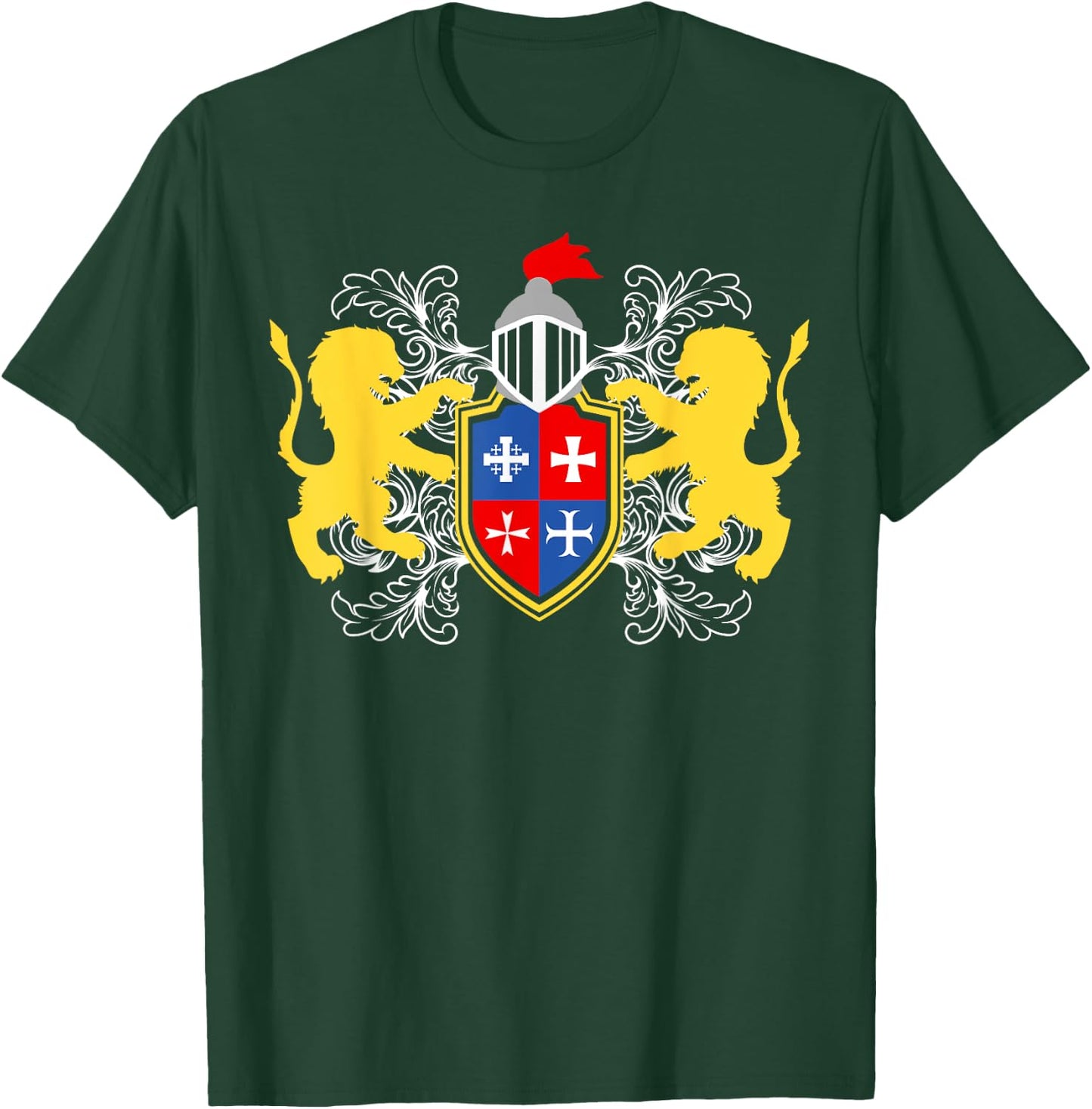 Knight Armour with Lions on Breast Armour Medieval Knight T-Shirt - T-Shirt | Forest