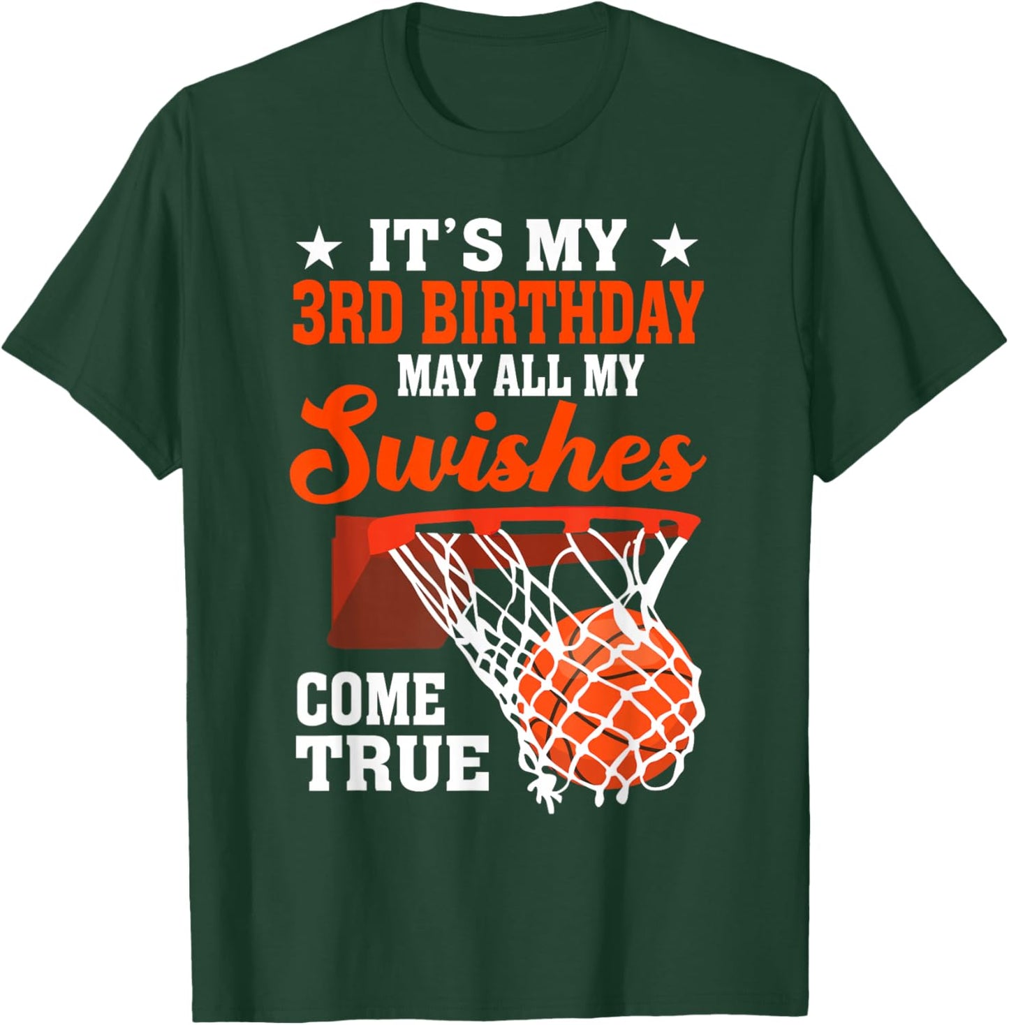 It's My 3rd Birthday Basketball 3 Year Old T-Shirt - T-Shirt | Forest