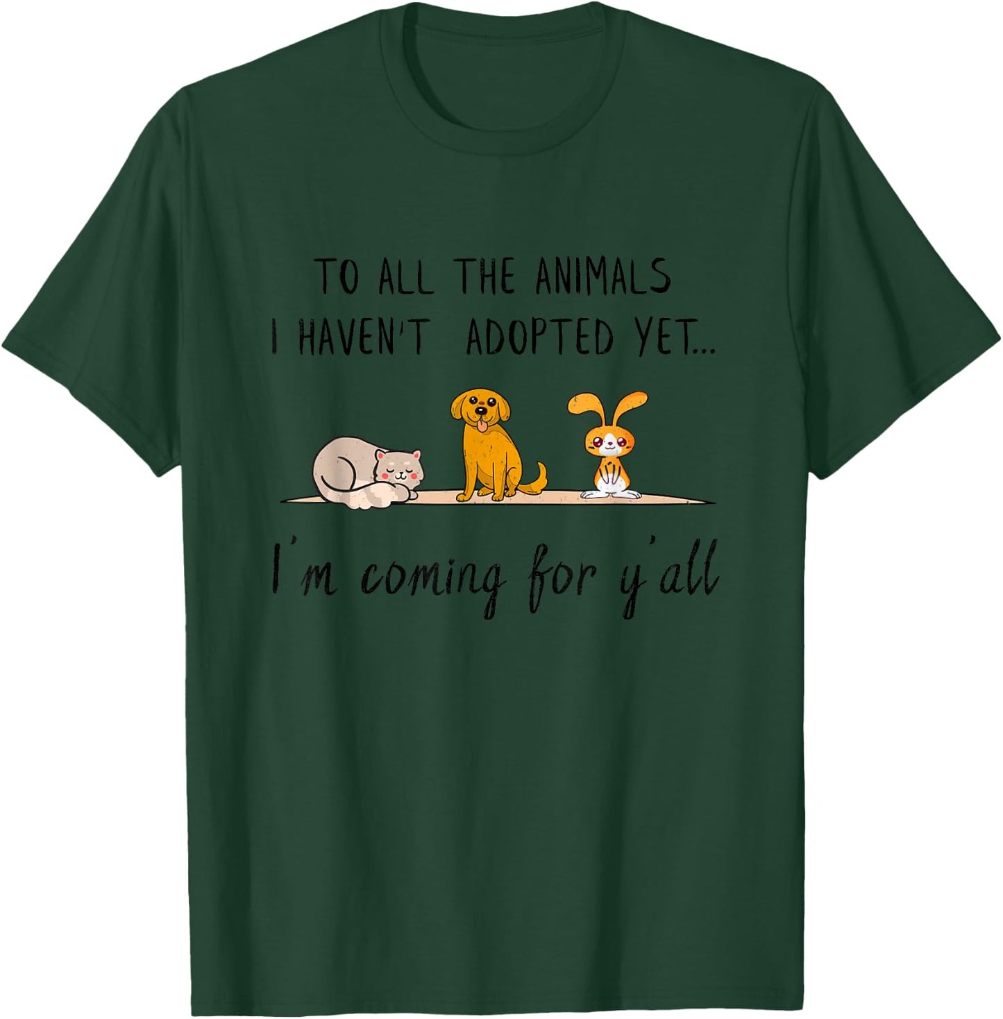 Adopt Animal Rescue T-Shirt - T-Shirt | Forest
