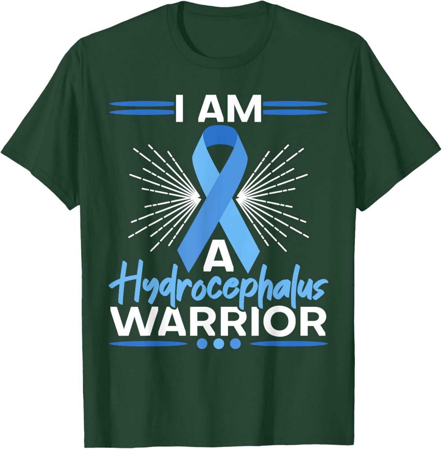 Hydrocephalus Warrior Brain Tumor Hydrocephalus Awareness T-Shirt - T-Shirt | Forest