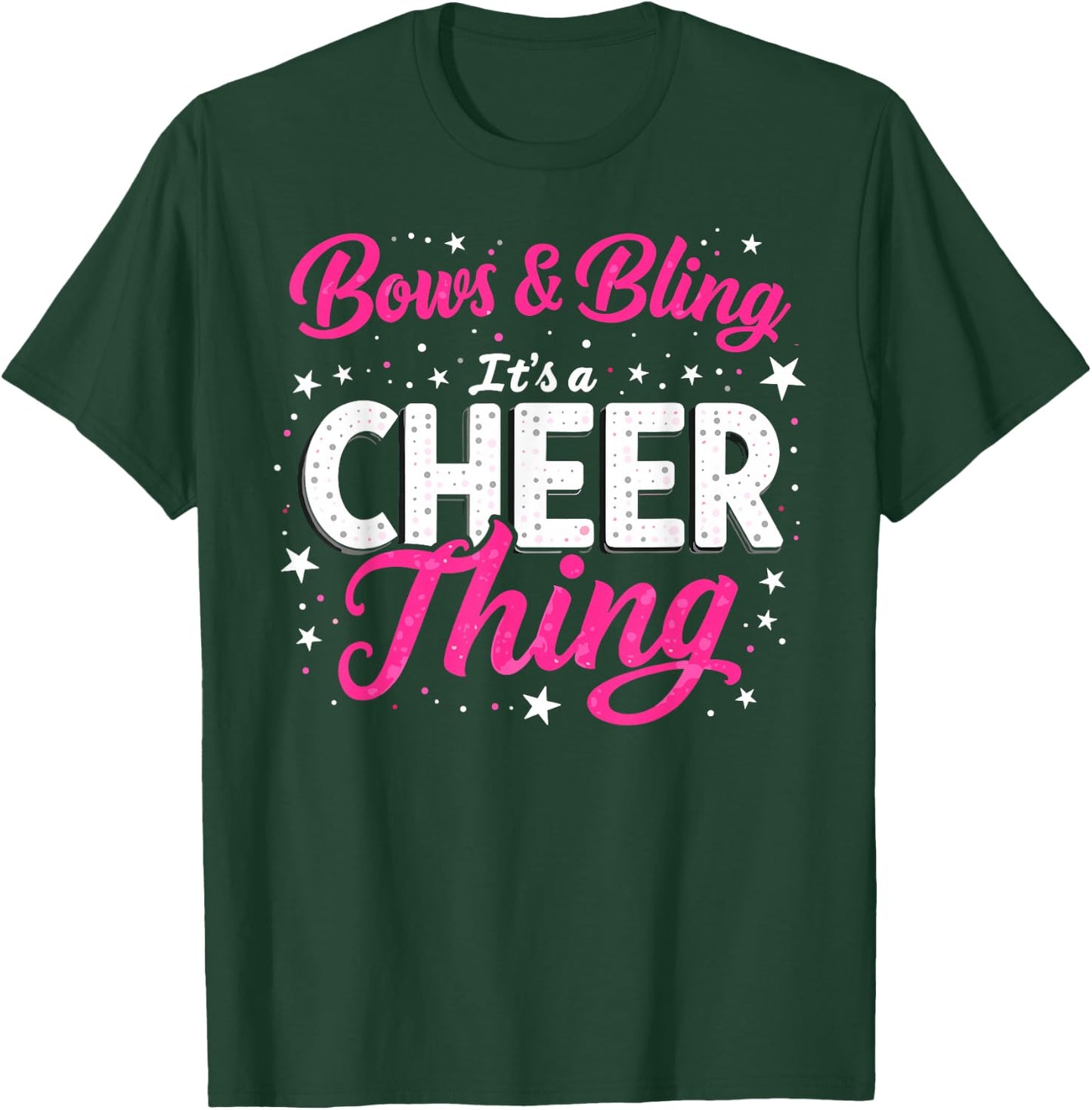 Bows & Bling It's a Cheer Thing Cheerleader Cheerleading T-Shirt - T-Shirt | Forest