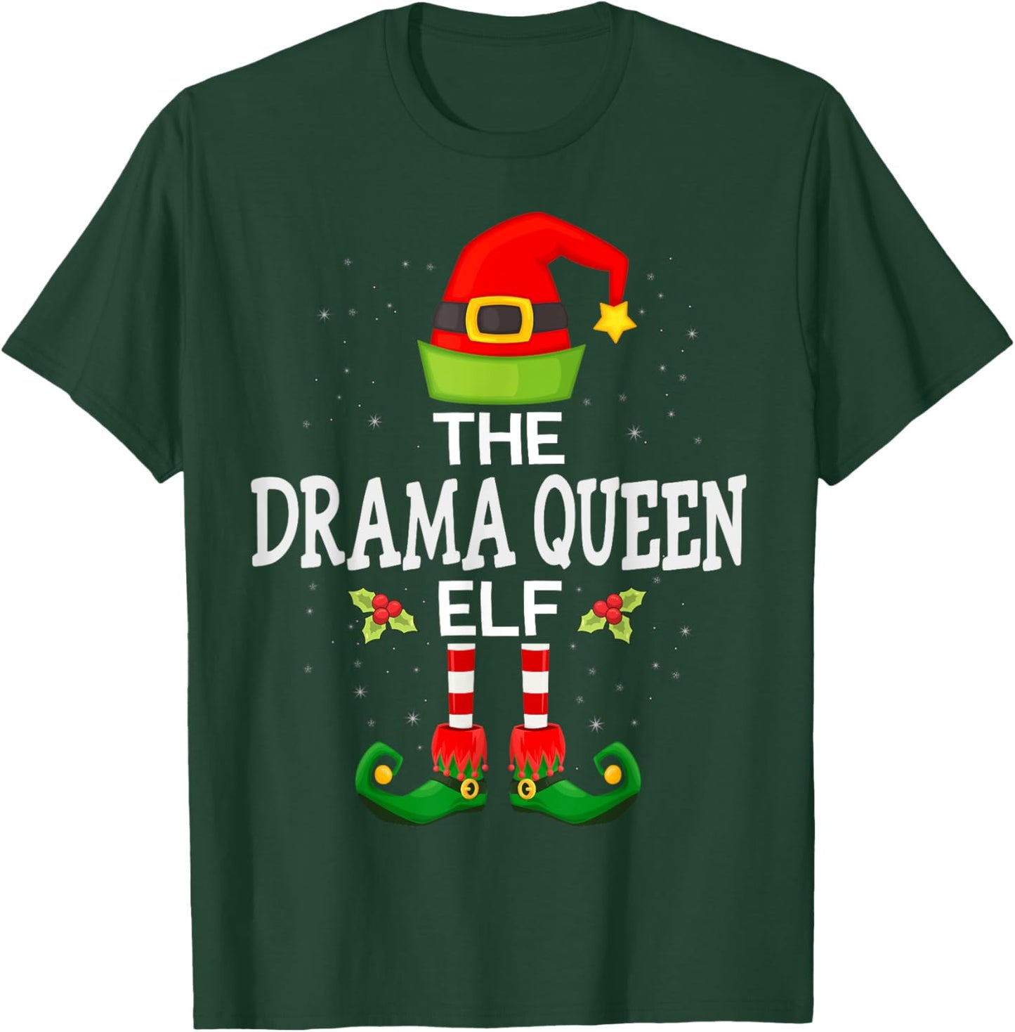 The Drama Queen Elf Christmas Family Matching Pajama T-Shirt - T-Shirt | Forest
