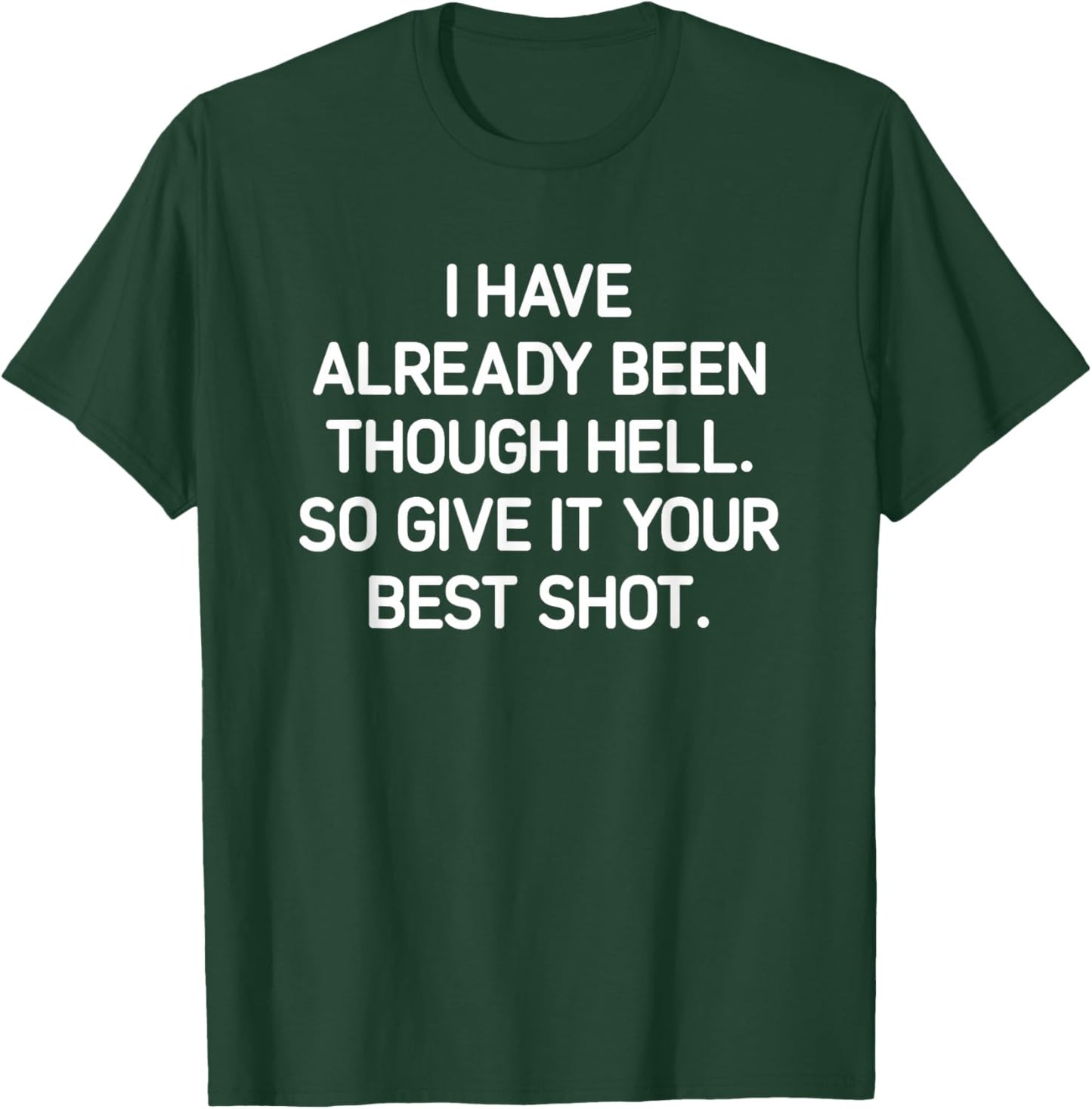 I've Already Been Through Hell. Funny, Jokes, Sarcastic T-Shirt - T-Shirt | Forest