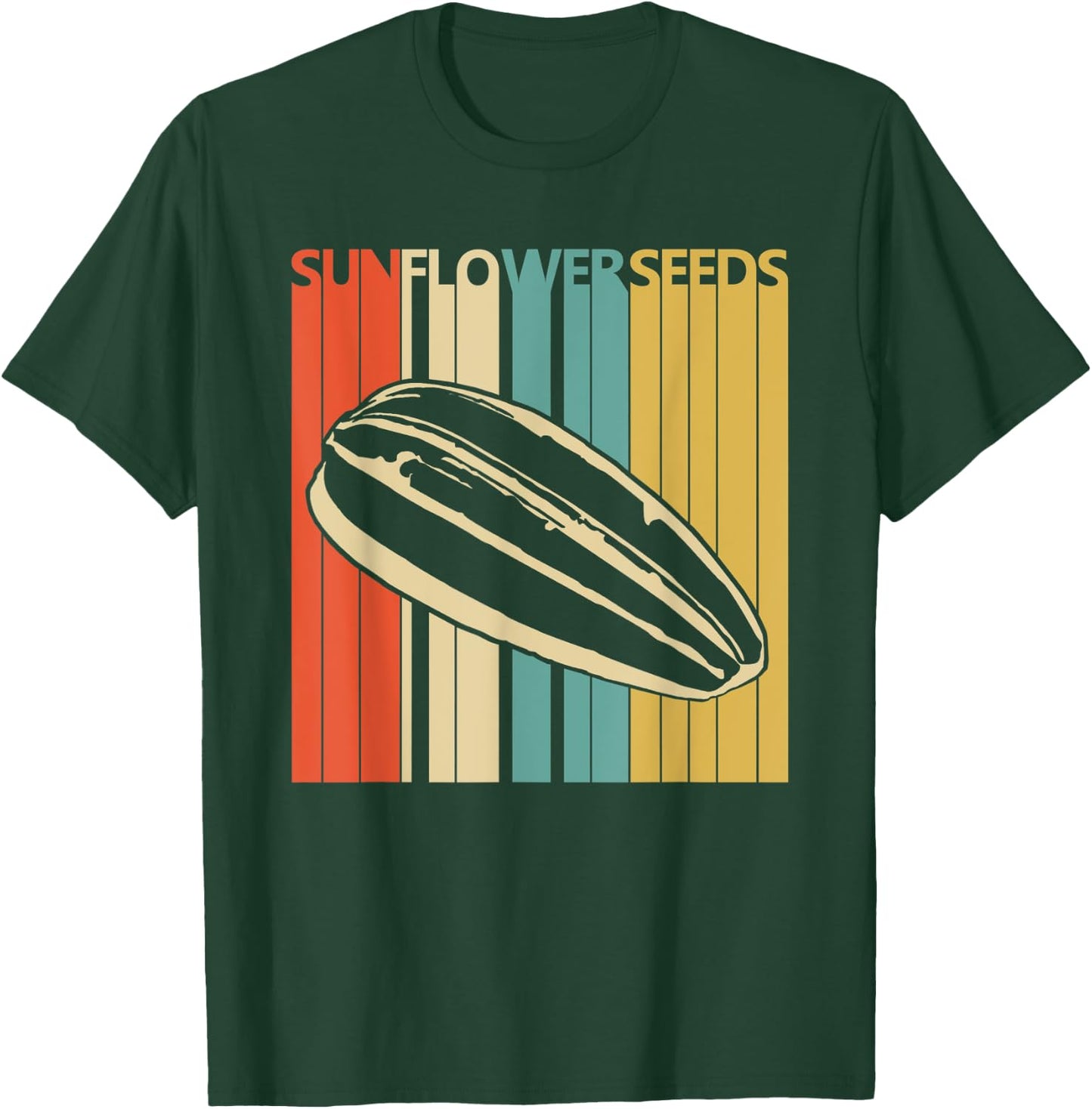 Vintage Retro Sunflower Seeds T-Shirt - T-Shirt | Forest