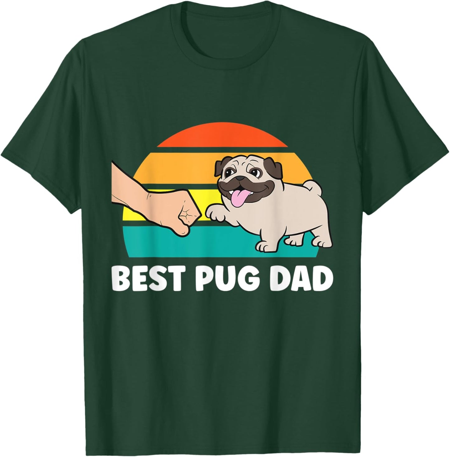 Pug Dog Owner Dad Best Pug Dad Women Kids T-Shirt - T-Shirt | Forest