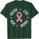 Believe Love Hope Pink Ribbon Breast Cancer Awareness Gift T-Shirt - T-Shirt | Forest