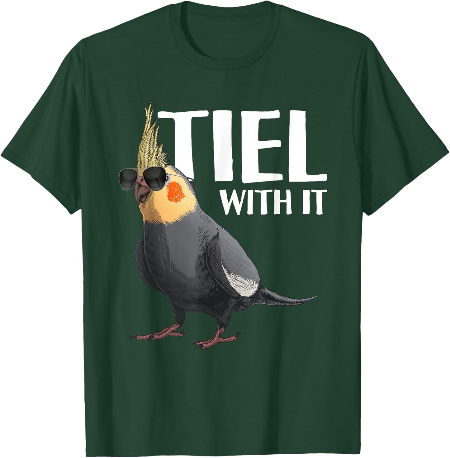 Cool Cockatiel Art Women Kids Cockatiel Parrot Bird T-Shirt - T-Shirt | Forest