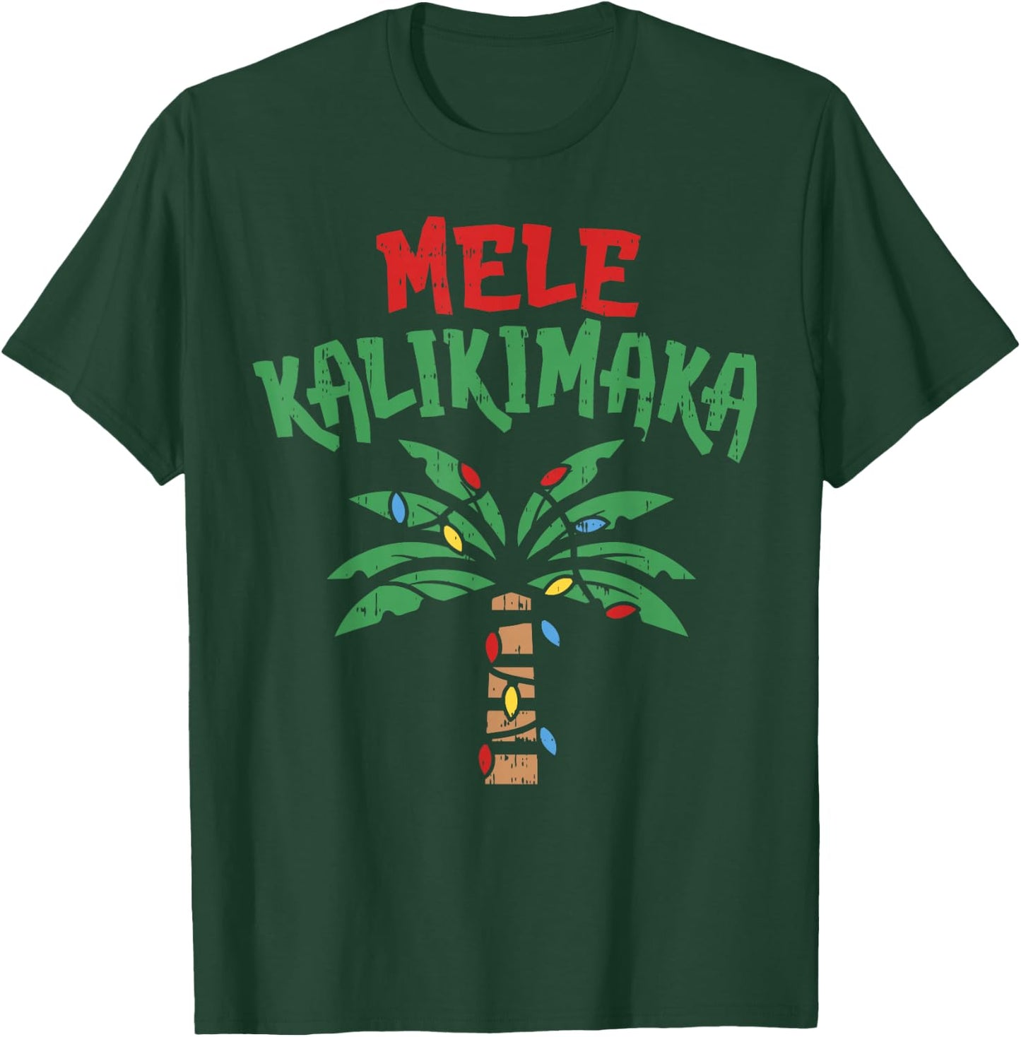 Mele Kalikimaka Palm Tree Shirt Hawaiian Christmas in July T-Shirt - T-Shirt | Forest