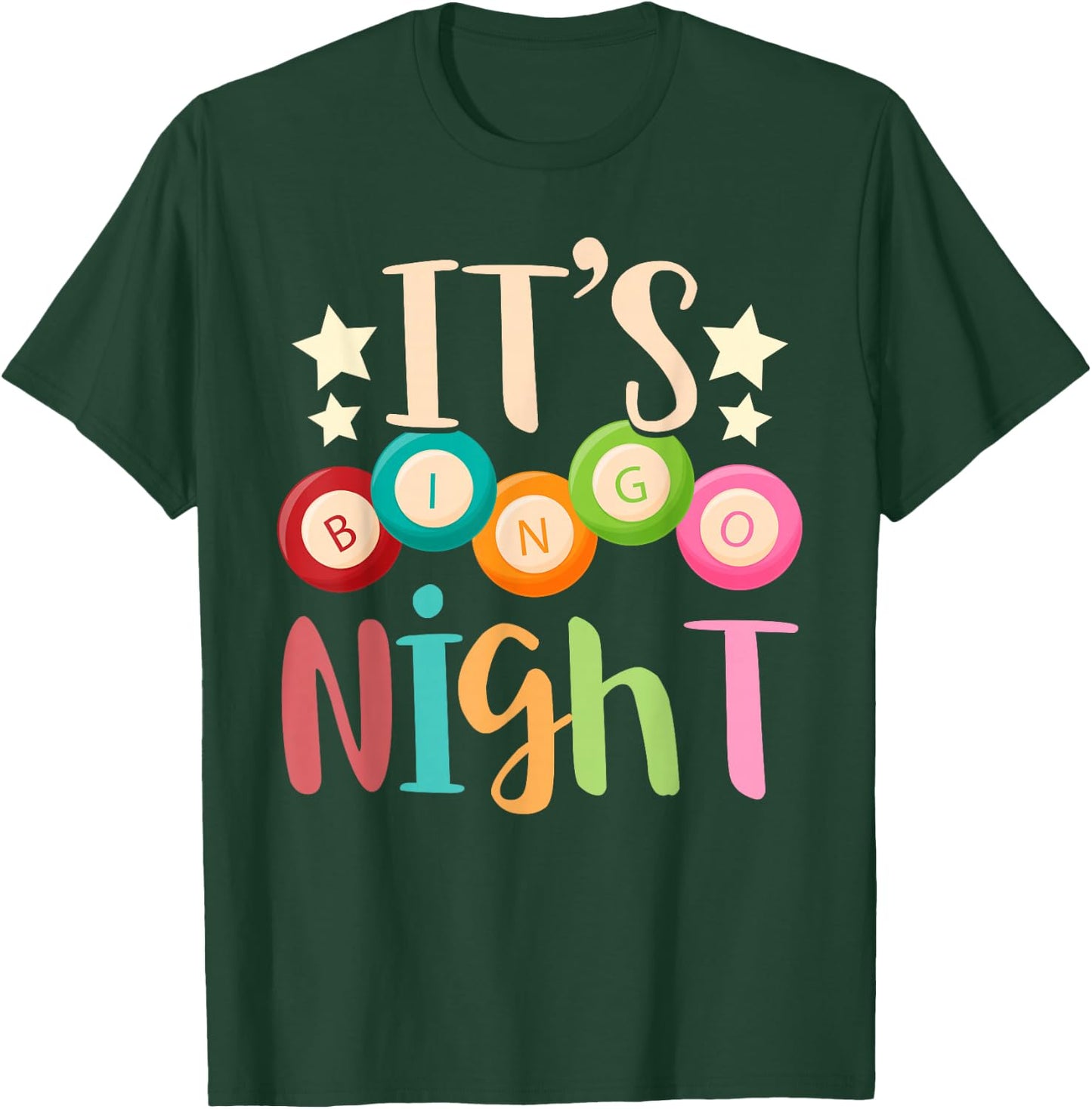 Its Bingo Night Bingo Player Gift Gambling Lottery Bingo Small T-Shirt - T-Shirt | Forest