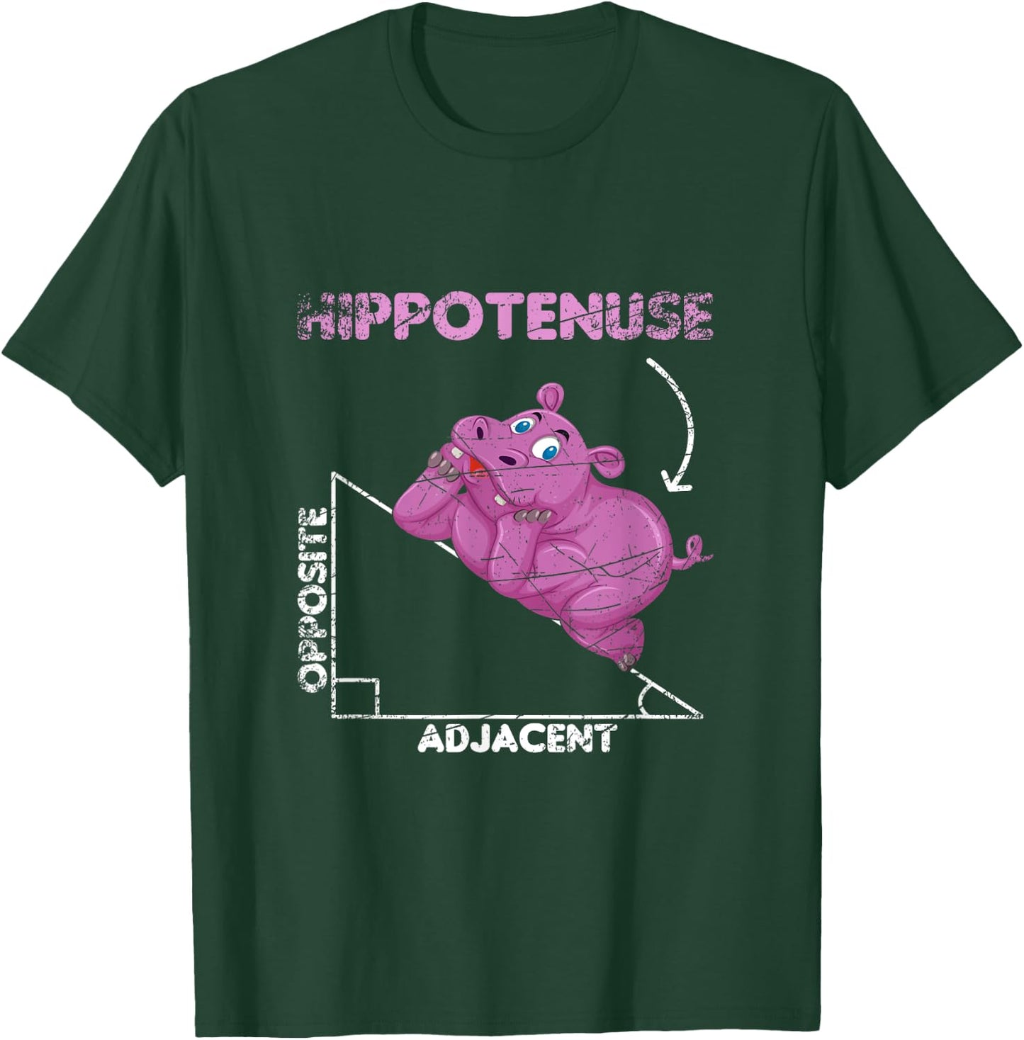 Math Hippotenuse Hippo T-Shirt - T-Shirt | Forest