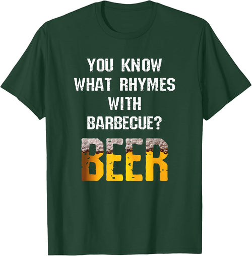 You Know What Rhymes With Barbecue Beer Funny Grill Joke
