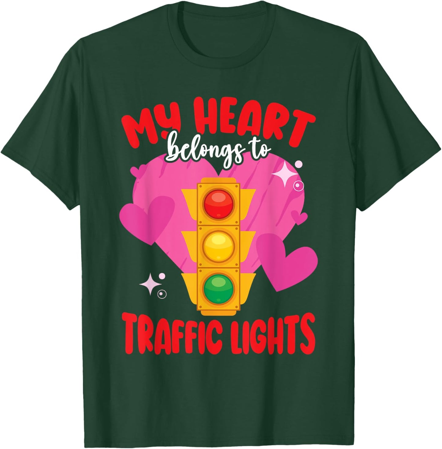 Halloween Traffic Light My Heart Belongs To Traffic Lights T-Shirt - T-Shirt | Forest