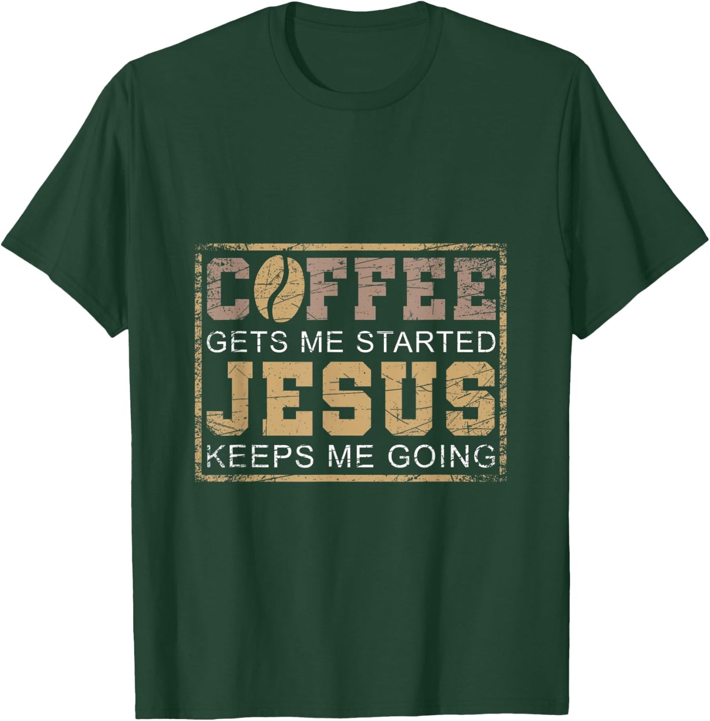 Bible Prayer Christian Coffee Barista Gift Jesus T-Shirt - T-Shirt | Forest
