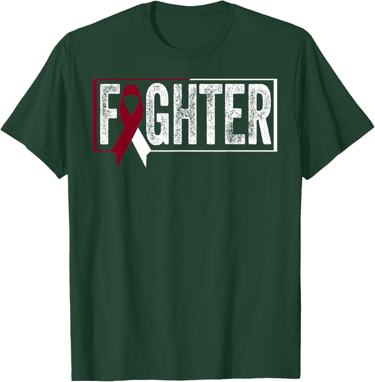Throat Cancer Shirt Oral Head Neck Cancer Awareness Fighter T-Shirt - T-Shirt | Forest